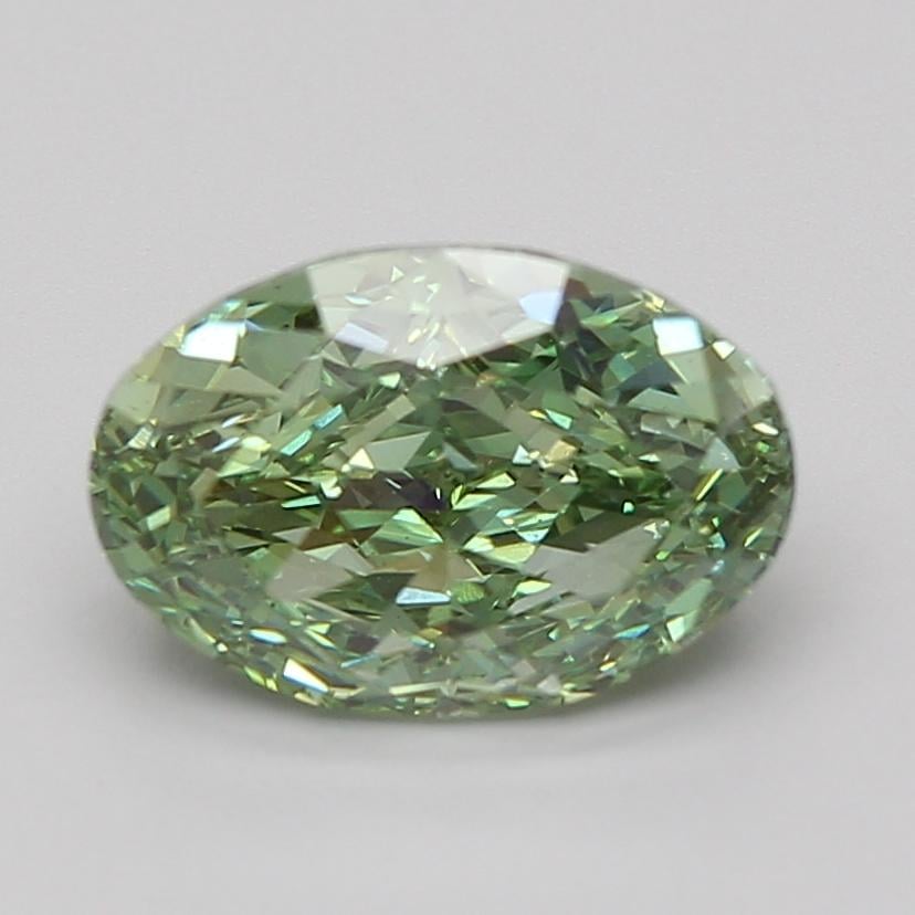 3.01 Ct. Fancy Vivid Green Oval Lab Grown Diamond