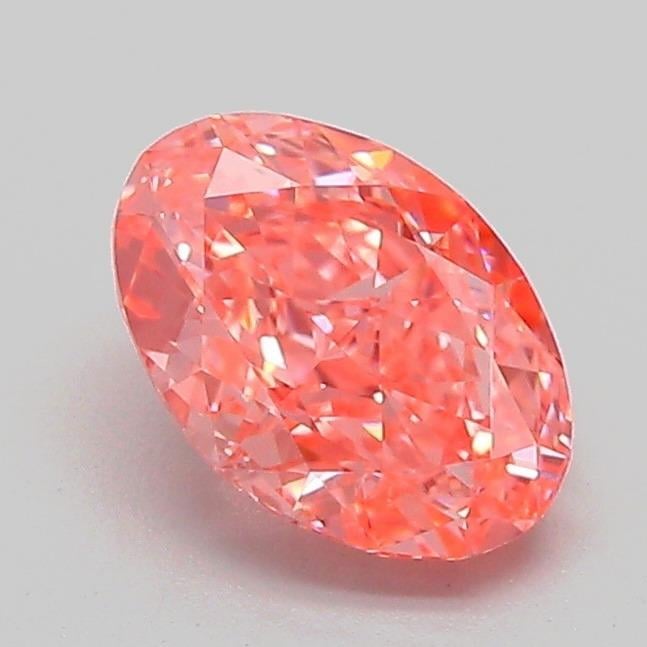 1.09 Ct. Fancy Vivid Pink Oval Lab Grown Diamond