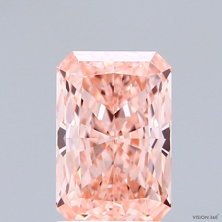1.52 Ct. Fancy Vivid Pink Radiant Lab Grown Diamond