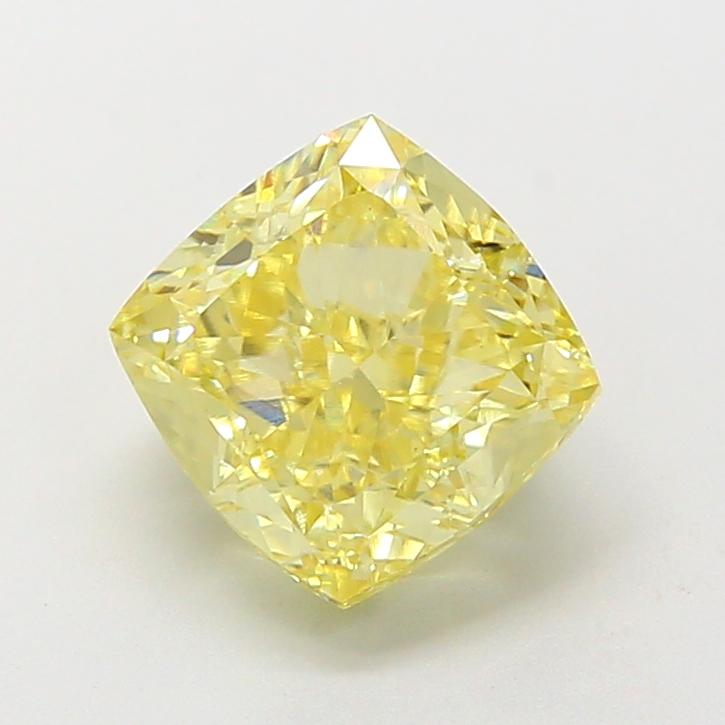 3.05 Ct. Fancy Intense Yellow Cushion Lab Grown Diamond