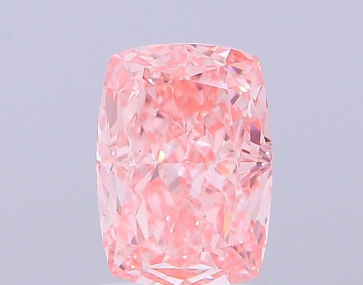 1.66 Ct. Fancy Vivid  Pink Cushion Lab Grown Diamond