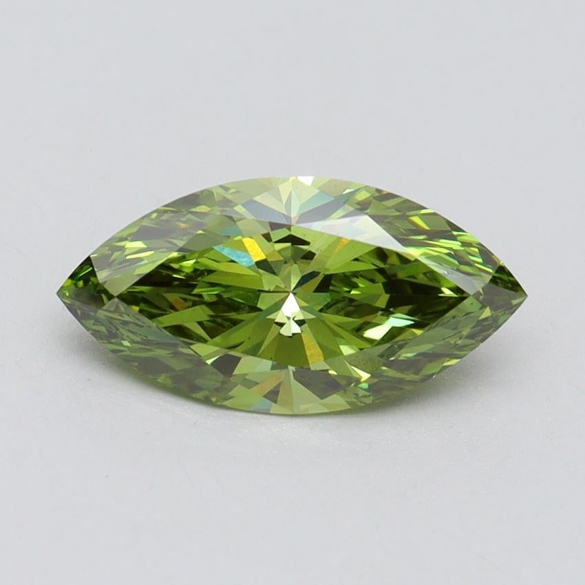 1.53 Ct. Fancy Vivid Green Marquise Lab Grown Diamond
