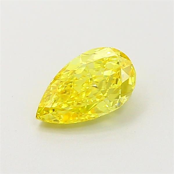 0.56 Ct. Fancy Vivid Yellow Pear Lab Grown Diamond