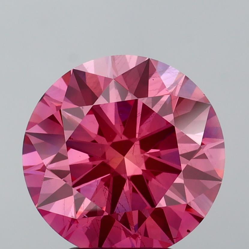 3.52 Ct. Fancy Vivid Pink Round Lab Grown Diamond