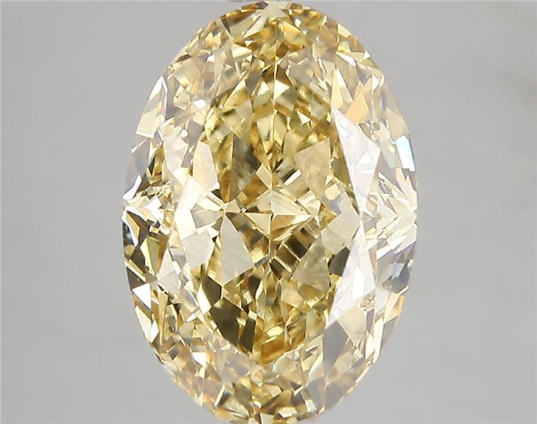 5.00 Ct. Fancy Vivid Yellow Oval Lab Grown Diamond