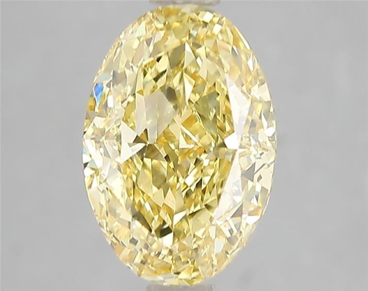 3.00 Ct. Fancy Vivid Yellow Oval Lab Grown Diamond