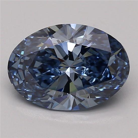 2.07 Ct. Fancy Vivid Blue Oval Lab Grown Diamond