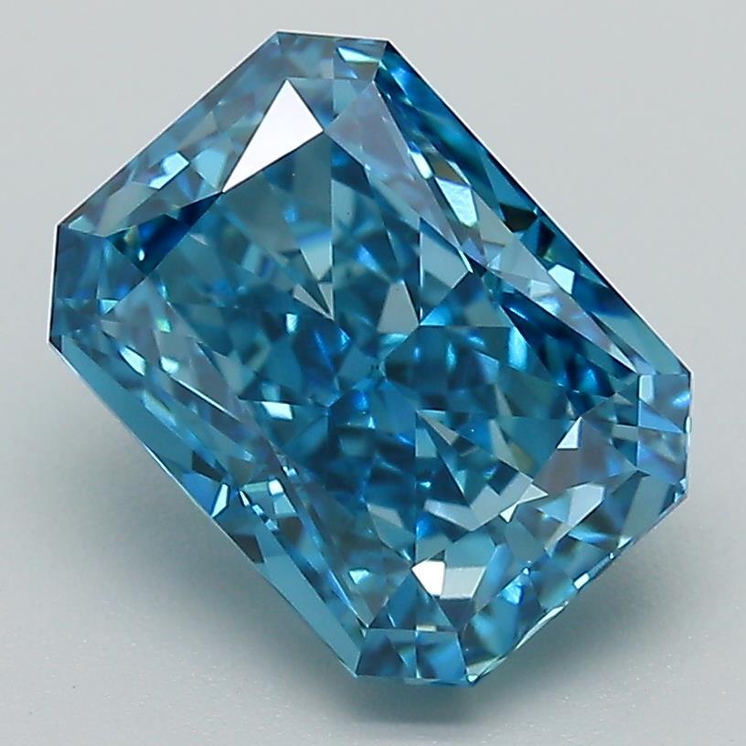 3.10 Ct. Fancy Vivid Blue Radiant Lab Grown Diamond