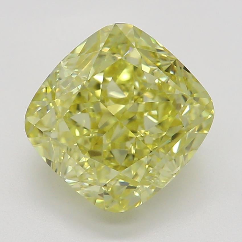 1.35 Ct. Fancy Intense Yellow Cushion Diamond
