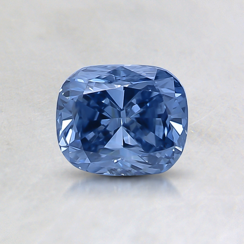 0.55 Ct. Fancy Vivid Blue Cushion Lab Grown Diamond