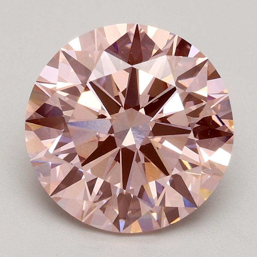 2.50 Ct. Fancy Intense Pink Round Lab Grown Diamond