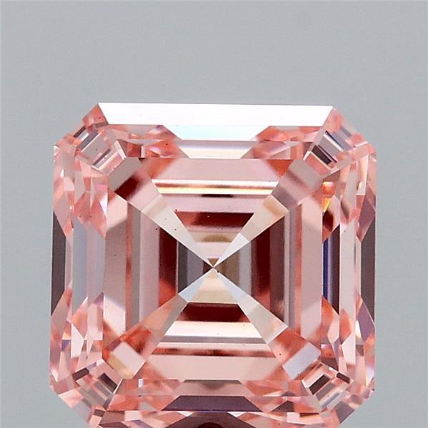 3.20 Ct. Fancy Intense Pink Asscher Lab Grown Diamond