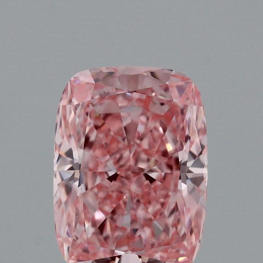 2.11 Ct. Fancy Vivid Pink Cushion Lab Grown Diamond