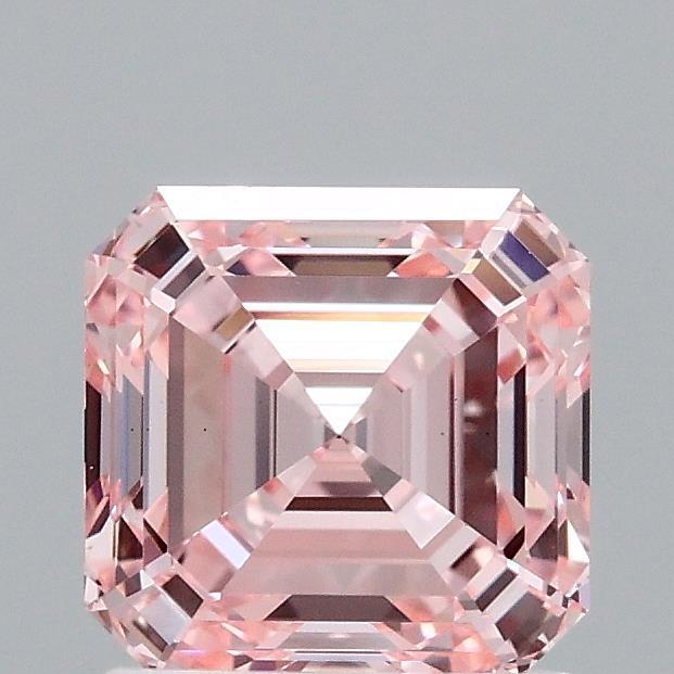 1.51 Ct. Fancy Vivid Pink Asscher Lab Grown Diamond