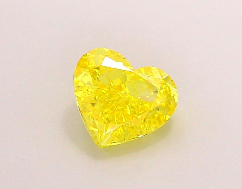 1.02 Ct. Fancy Vivid Yellow Heart Lab Grown Diamond