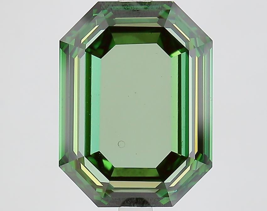 5.46 Ct. Fancy Vivid Green Radiant Lab Grown Diamond