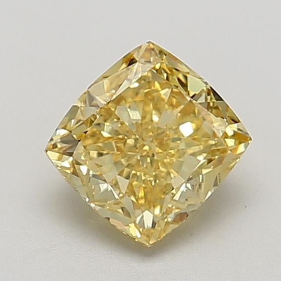 1.50 Ct. Fancy Vivid  Yellow Cushion Lab Grown Diamond