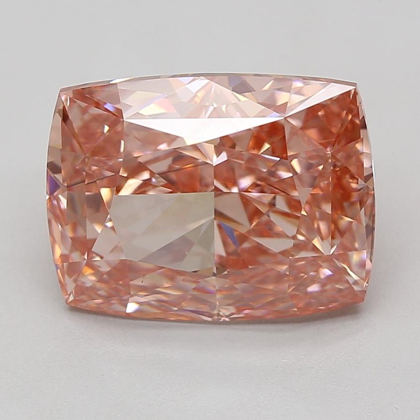 9.13 Ct. Fancy Vivid Pink Cushion Lab Grown Diamond