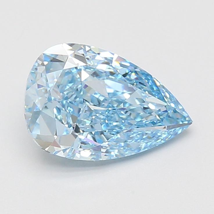 2.09 Ct. Fancy Vivid Blue Pear Lab Grown Diamond