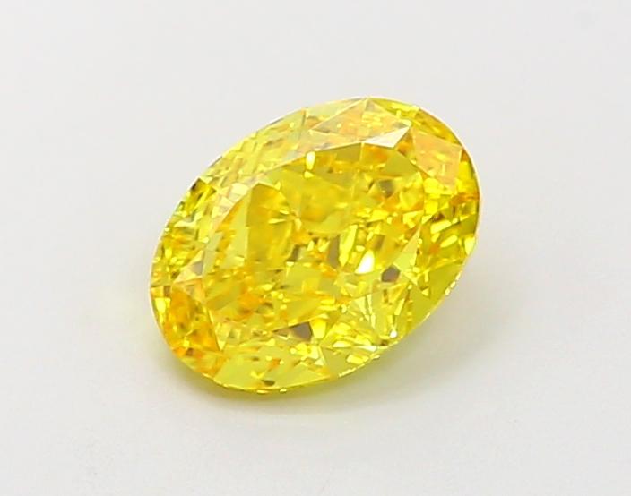 1.05 Ct. Fancy Vivid  Yellow Oval Lab Grown Diamond