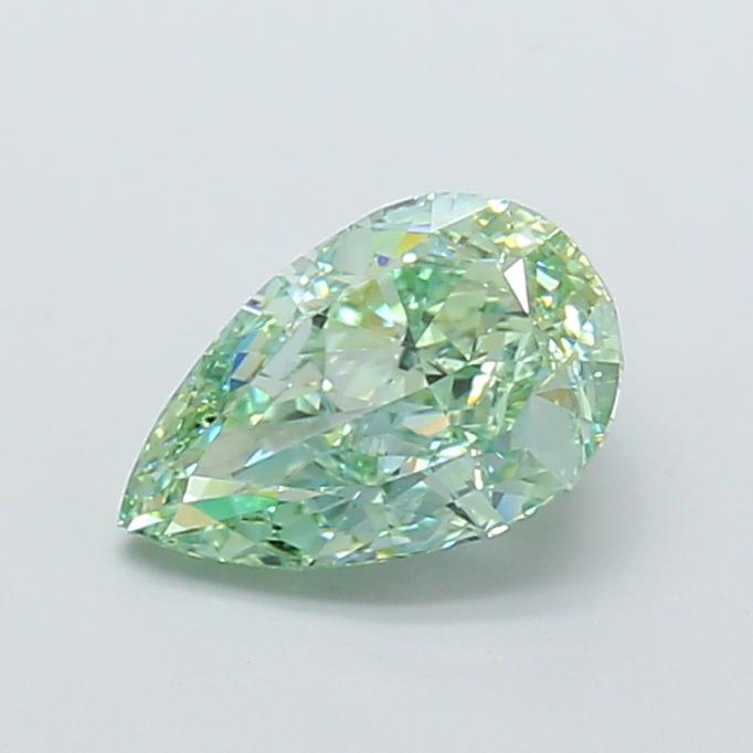 2.56 Ct. Fancy Vivid Green Pear Lab Grown Diamond