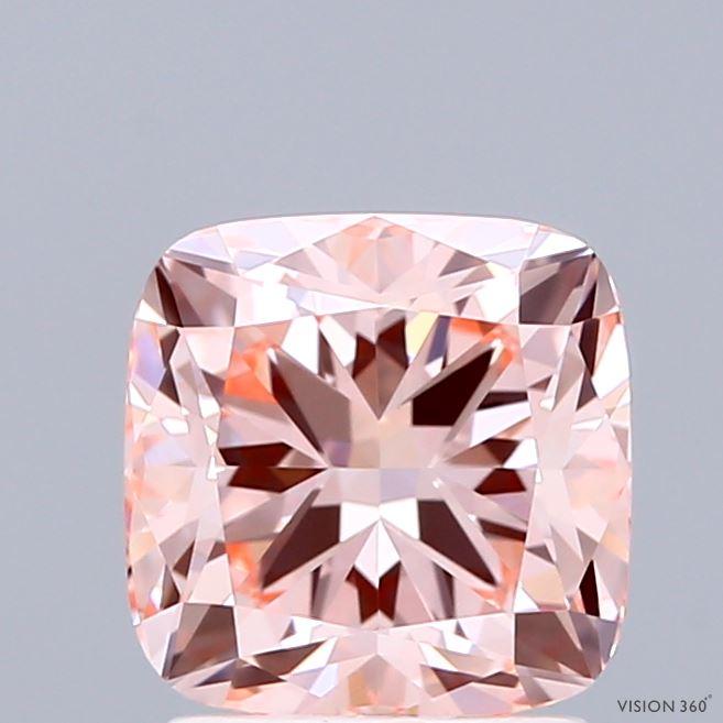 2.01 Ct. Fancy Intense Pink Cushion Lab Grown Diamond