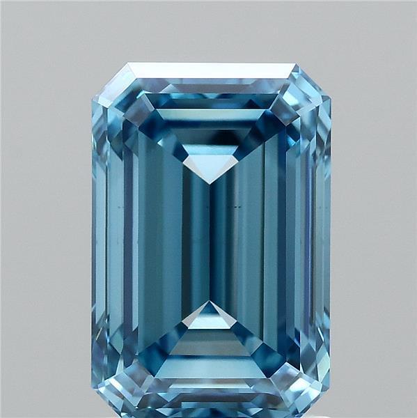 2.16 Ct. Fancy Vivid Blue Emerald Lab Grown Diamond