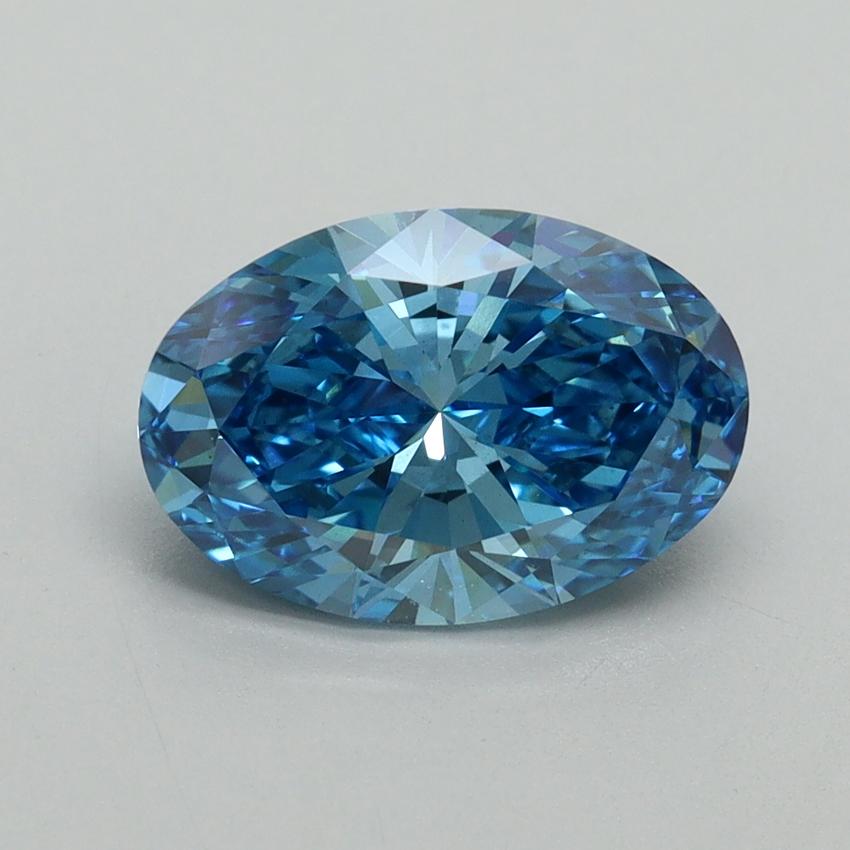 2.12 Ct. Fancy Vivid Blue Oval Lab Grown Diamond