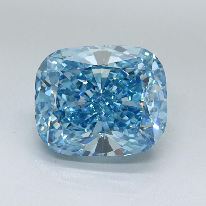 1.19 Ct. Fancy Vivid Blue Cushion Lab Grown Diamond