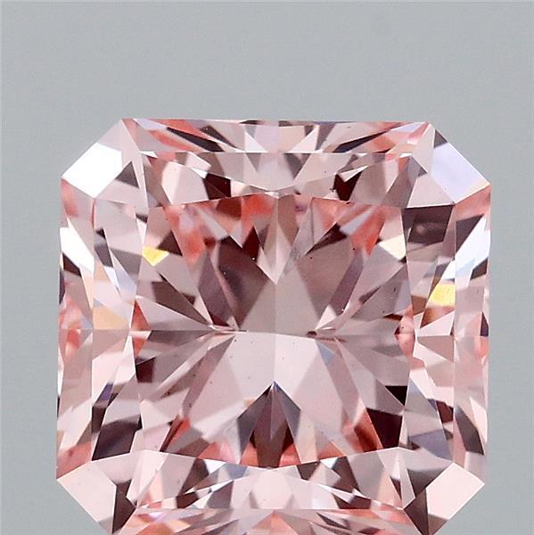 3.00 Ct. Fancy Vivid  Pink Radiant Lab Grown Diamond