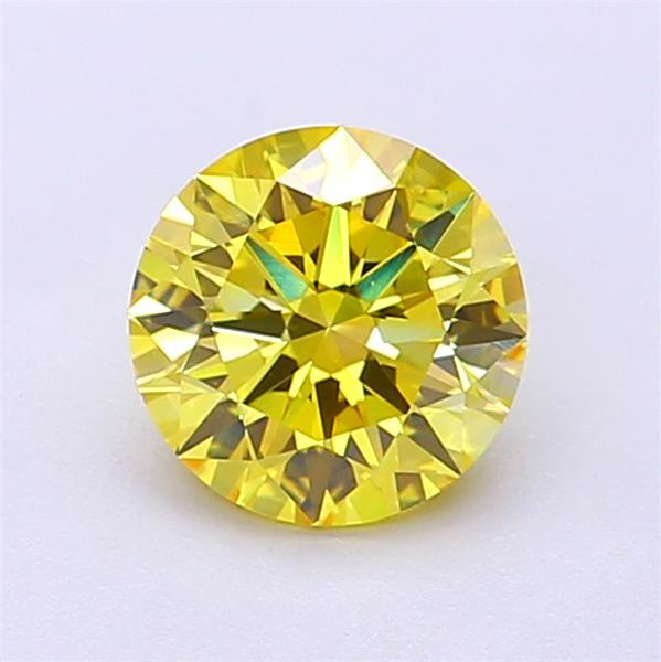 1.03 Ct. Fancy Intense  Yellow Round Lab Grown Diamond
