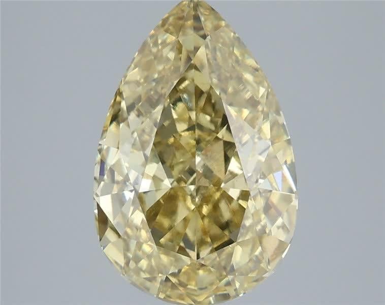4.03 Ct. Fancy Intense Yellow Pear Lab Grown Diamond