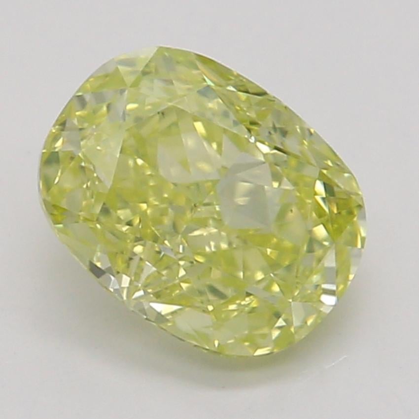 0.72 Ct. Fancy Intense Yellow Cushion Diamond