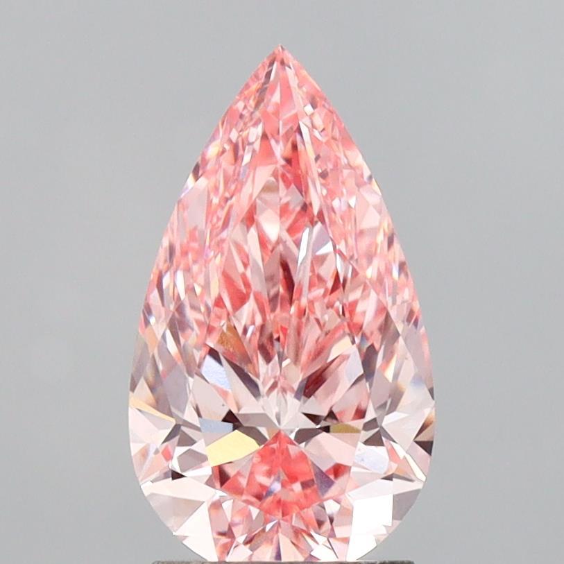 2.17 Ct. Fancy Vivid Pink Pear Lab Grown Diamond