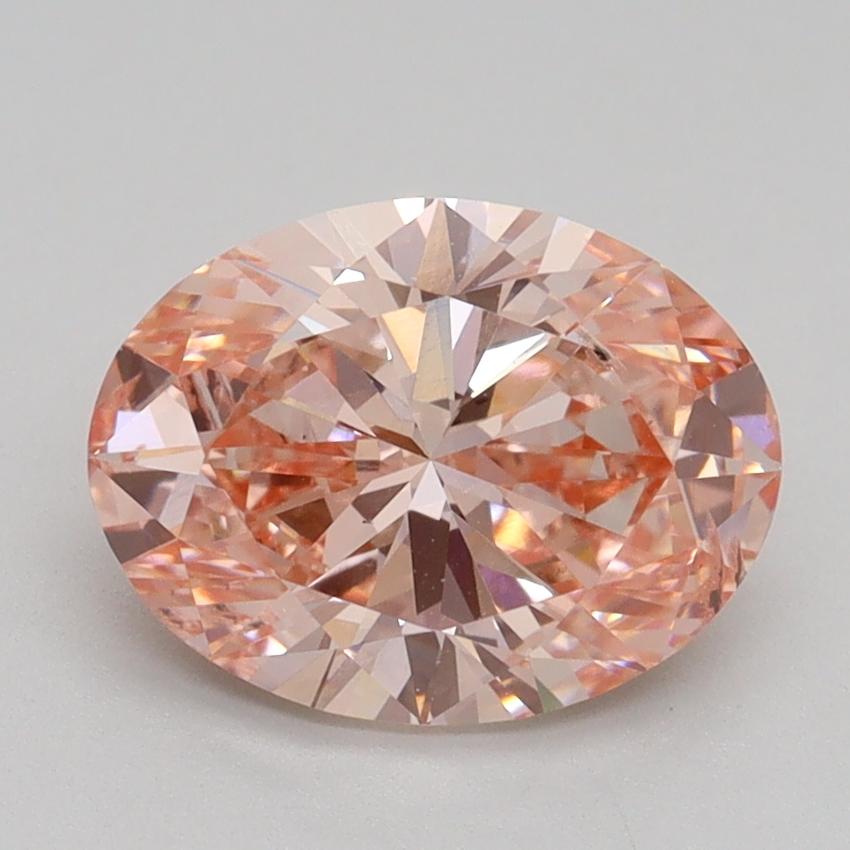 2.01 Ct. Fancy Intense Pink Oval Lab Grown Diamond