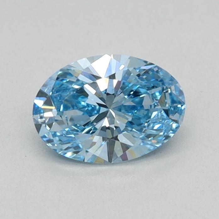 0.37 Ct. Fancy Vivid Blue Oval Lab Grown Diamond