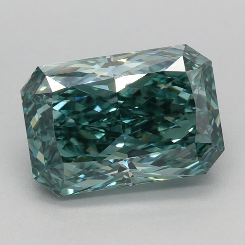 1.68 Ct. Fancy Vivid Green Radiant Lab Grown Diamond