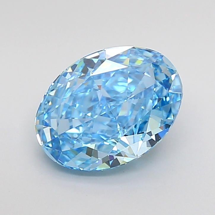 2.04 Ct. Fancy Vivid Blue Oval Lab Grown Diamond