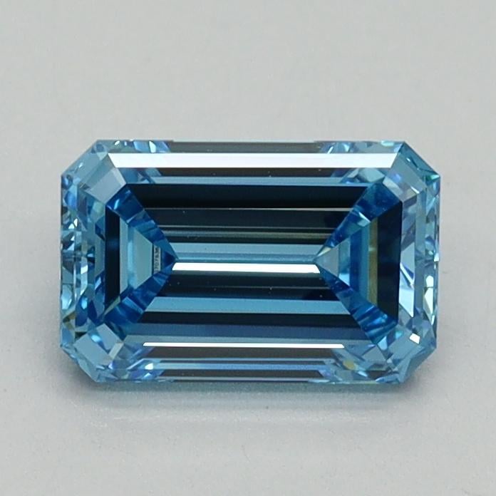 0.96 Ct. Fancy Vivid Blue Emerald Lab Grown Diamond