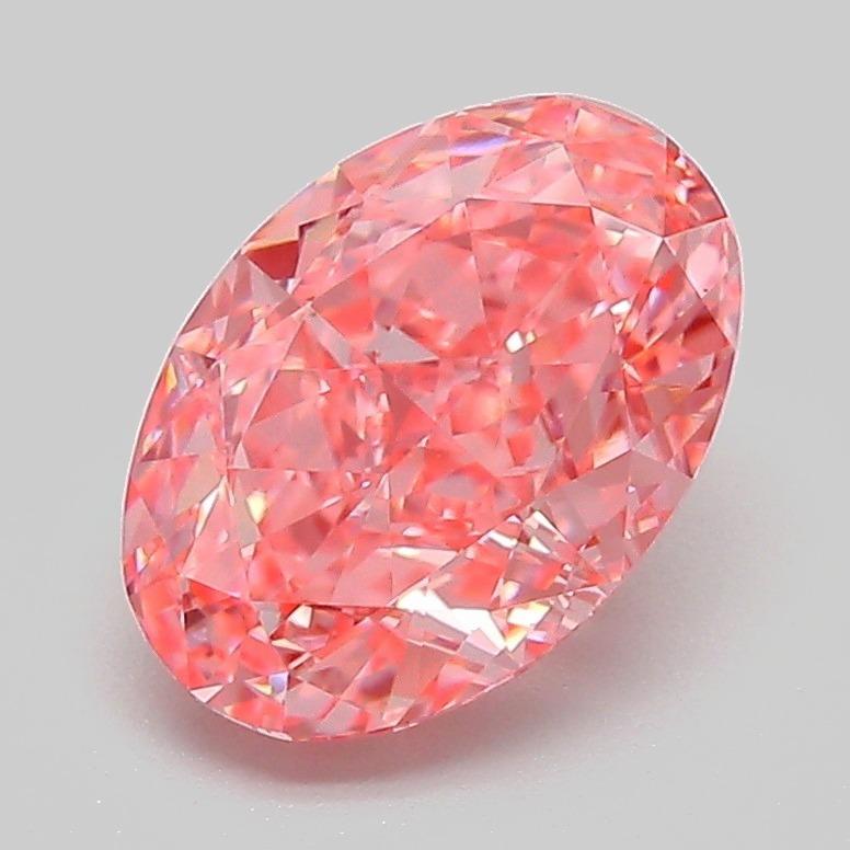2.10 Ct. Fancy Vivid Pink Oval Lab Grown Diamond