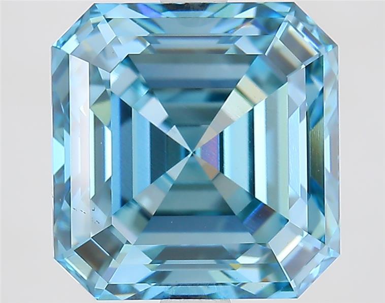 4.10 Ct. Fancy Vivid  Blue Asscher Lab Grown Diamond
