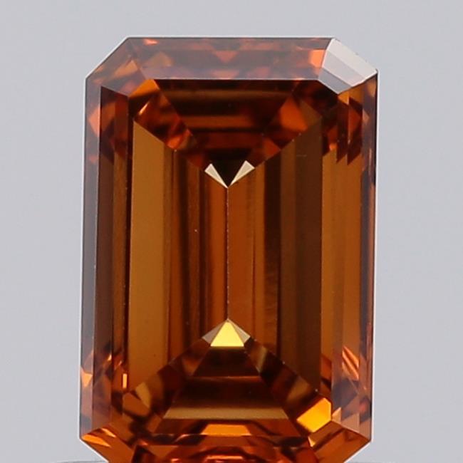 0.59 Ct. Fancy Vivid Orange Emerald Lab Grown Diamond
