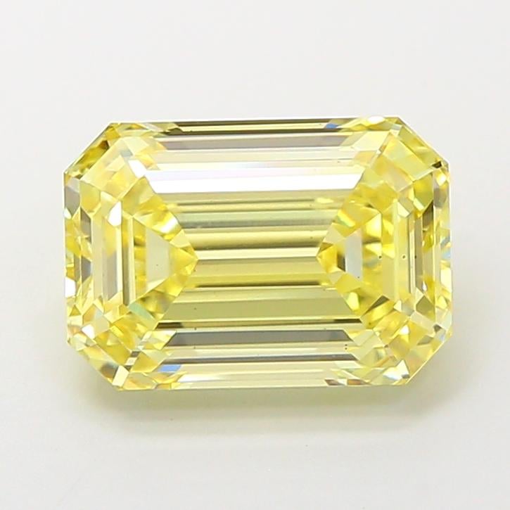 3.02 Ct. Fancy Intense  Yellow Emerald Lab Grown Diamond