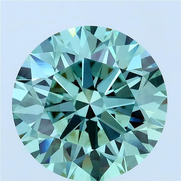 5.00 Ct. Fancy Vivid Green Round Lab Grown Diamond