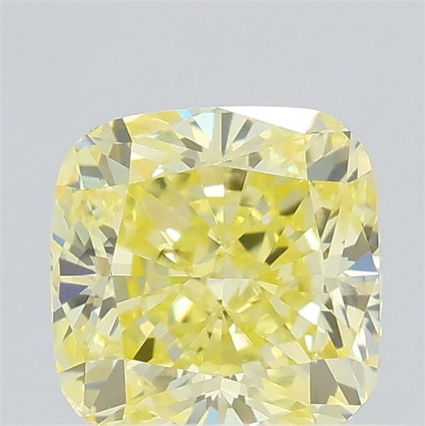 0.50 Ct. Fancy Yellow Cushion Lab Grown Diamond