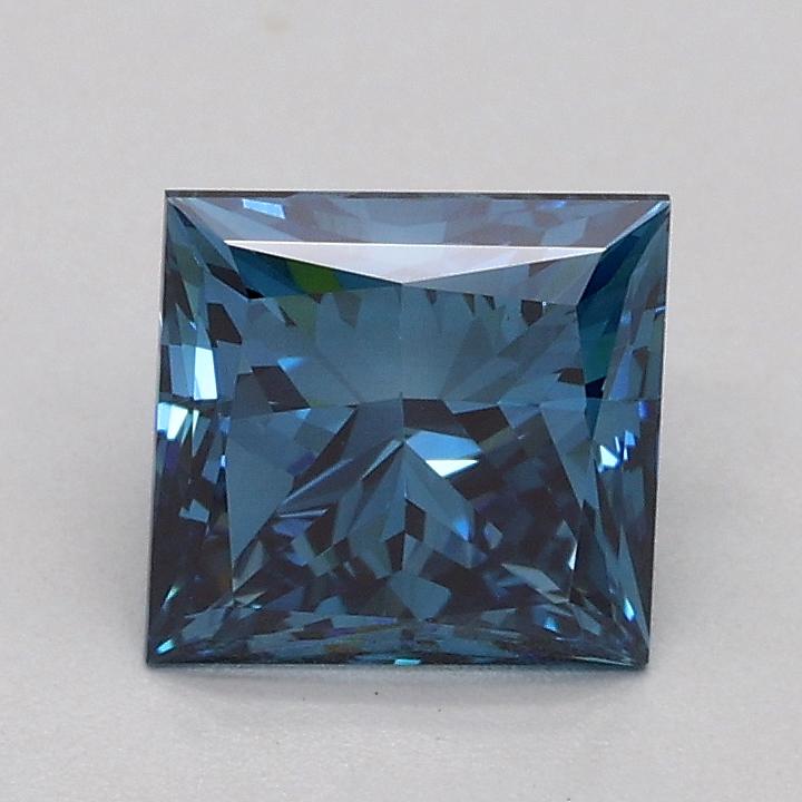1.01 Ct. Fancy Vivid Blue Princess Lab Grown Diamond
