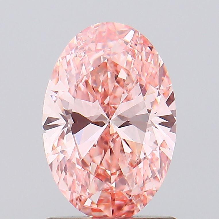 1.10 Ct. Fancy Vivid Pink Oval Lab Grown Diamond