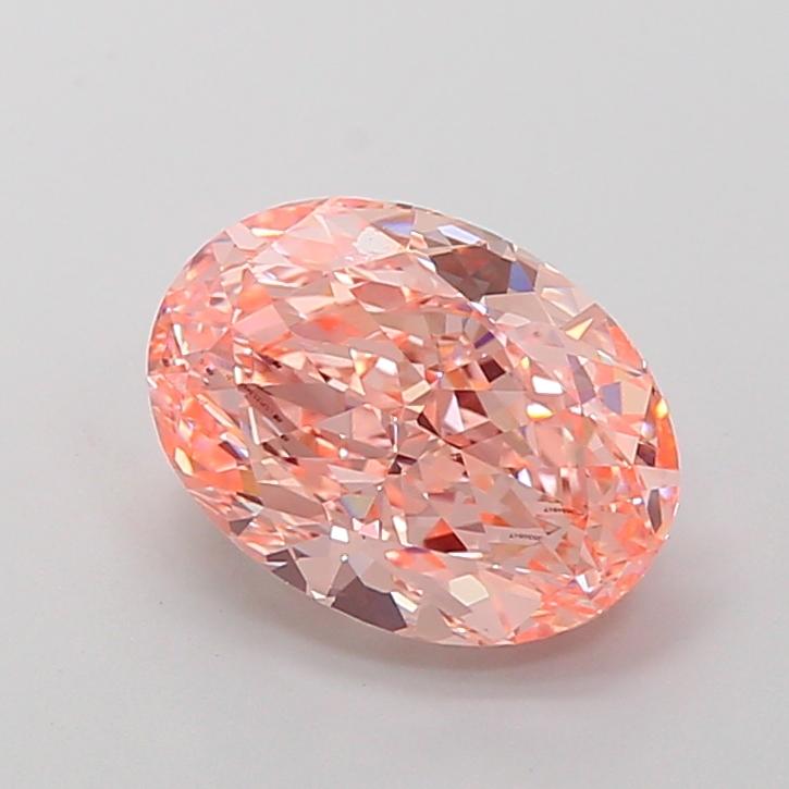 4.03 Ct. Fancy Intense Pink Oval Lab Grown Diamond