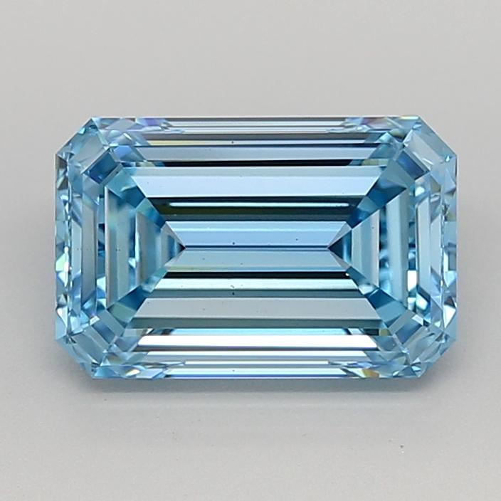 2.51 Ct. Fancy Vivid  Blue Emerald Lab Grown Diamond