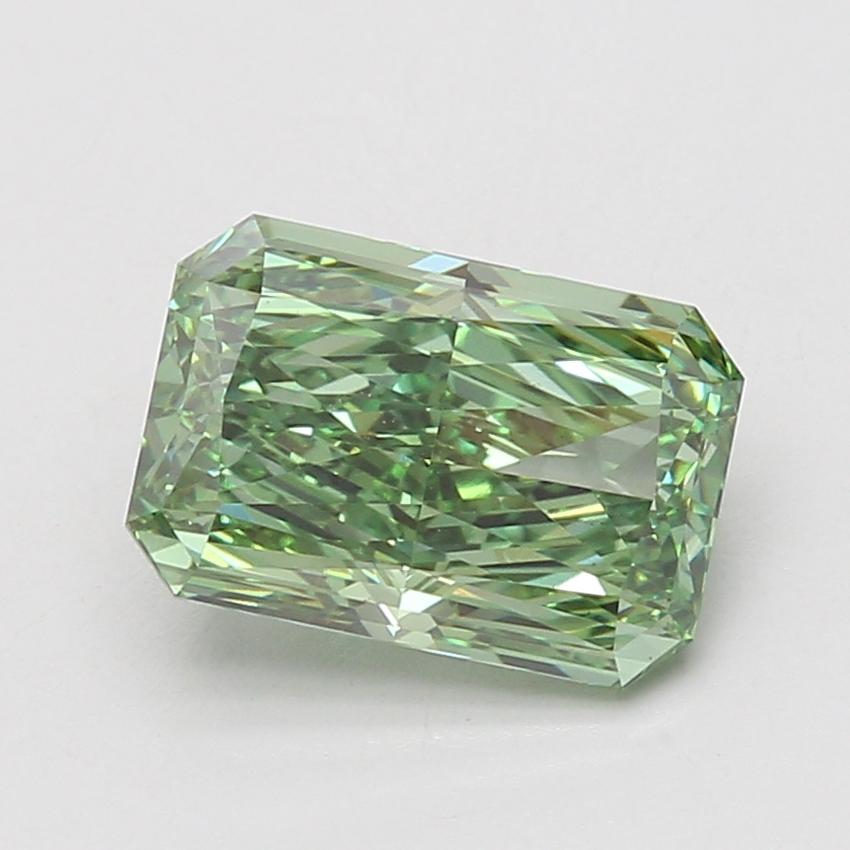 3.07 Ct. Fancy Vivid Green Radiant Lab Grown Diamond